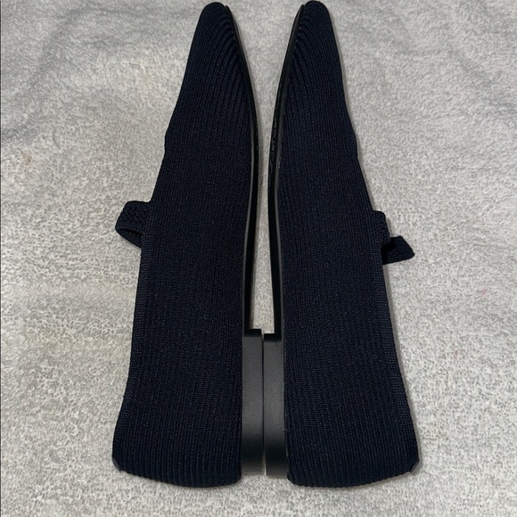 VIVAIA navy blue Mary Jane Knit Flats strap size 41 new without box - Picture 3 of 8